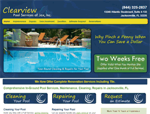 Tablet Screenshot of clearviewpoolservices.com